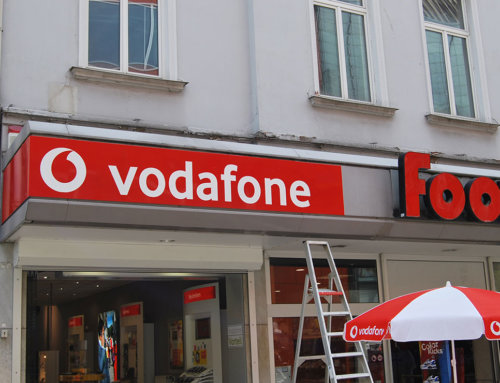 Beschriftung Wiesbaden Vodafone